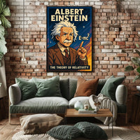 Albert Einstein Relativity Vintage Science Educator Poster