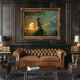 Romantic Fantasy Couple on Enchanted Hilltop Poster