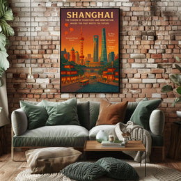 Shanghai The Fusion of Tradition and Innovation Poster