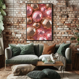 Glamorous Disco Balls Abstract Artistic Poster PosterGoat