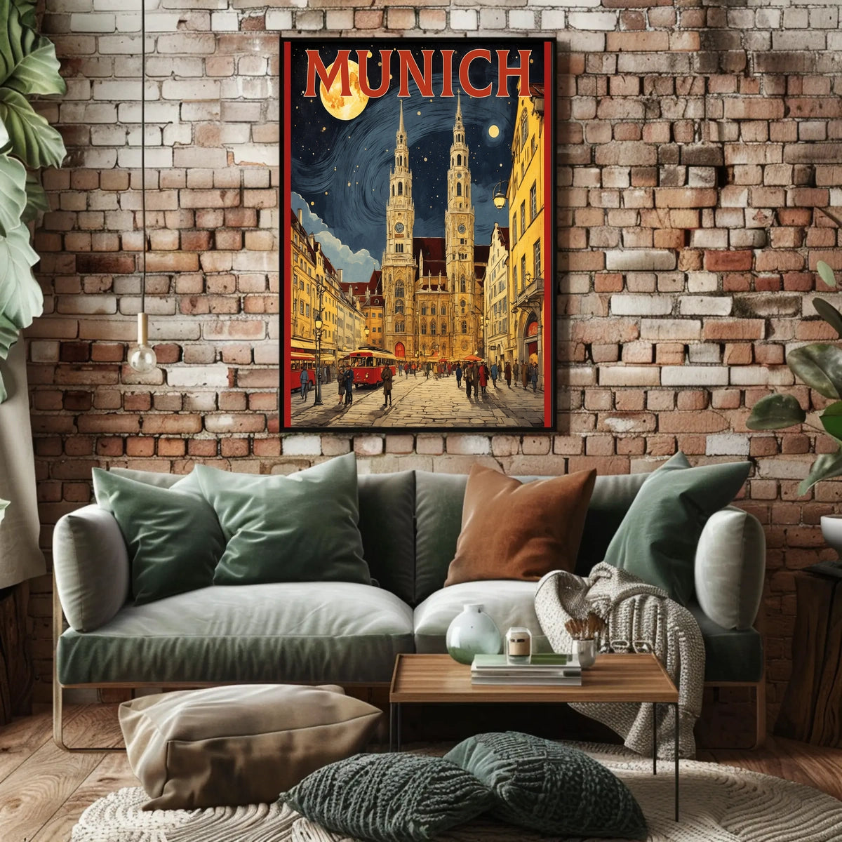 Munich Nightscape Poster