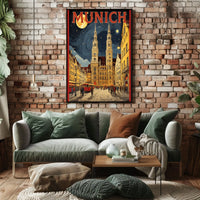 Munich Nightscape Poster