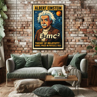 Albert Einstein Relativity Vintage Inspired Poster