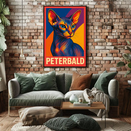 Peterbald Cat Art Poster