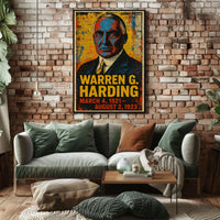 Warren G. Harding 29th President of the United States Street Art Mashup Poster