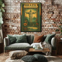 Brazilian Vintage Travel Art Poster – Discover and Embrace Rio