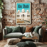 Abu Dhabi Sheikh Zayed Grand Mosque Elegance Travel Poster
