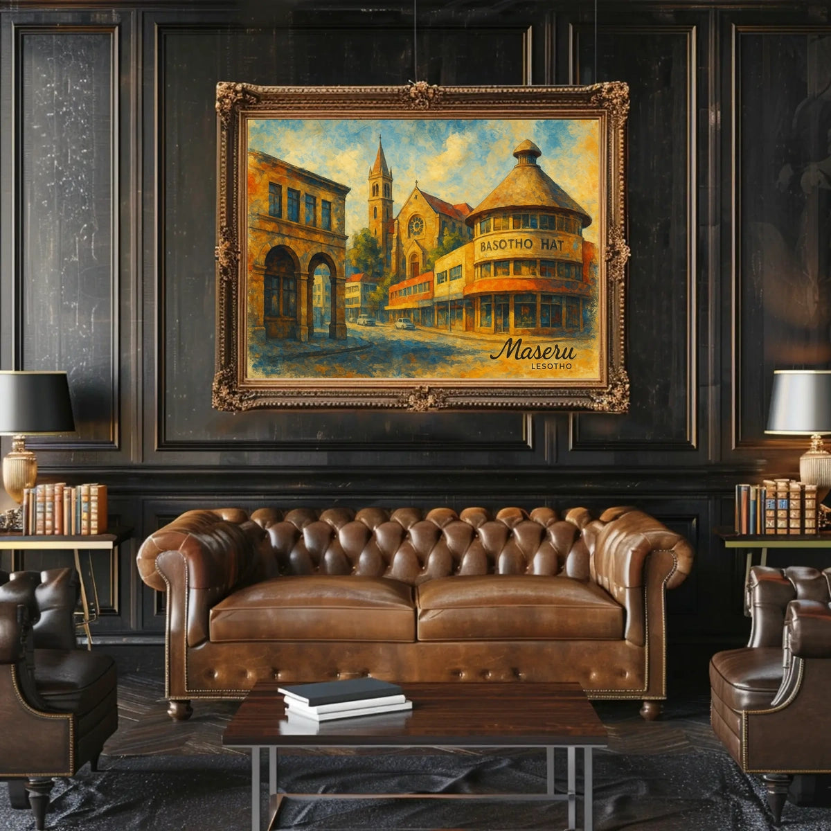 Maseru Cityscape Photography Realism Wanderlust Urban Skyline Timeless Cultural City Poster