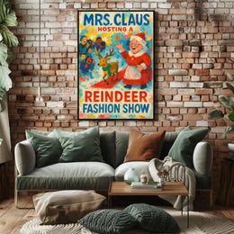Mrs. Claus Hosts A Reindeer Fashion Show Poster