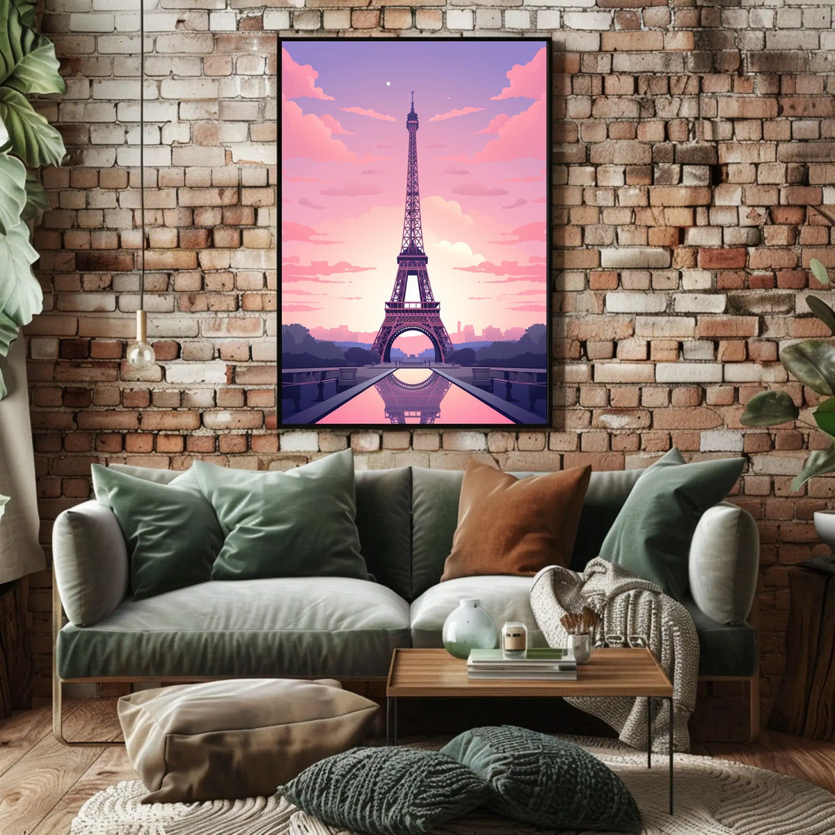 Eiffel Tower Sunset Travel Poster