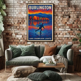 Burlington Lake Champlain Lights Poster