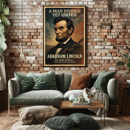 Abraham Lincoln A Man Divided Yet United Poster