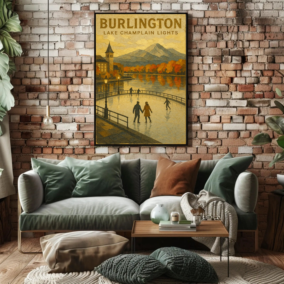 Burlington Lake Champlain Lights Poster