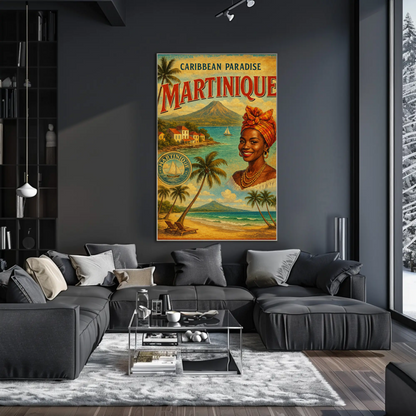 Martinique Caribbean Paradise Island Retreat Travel Poster