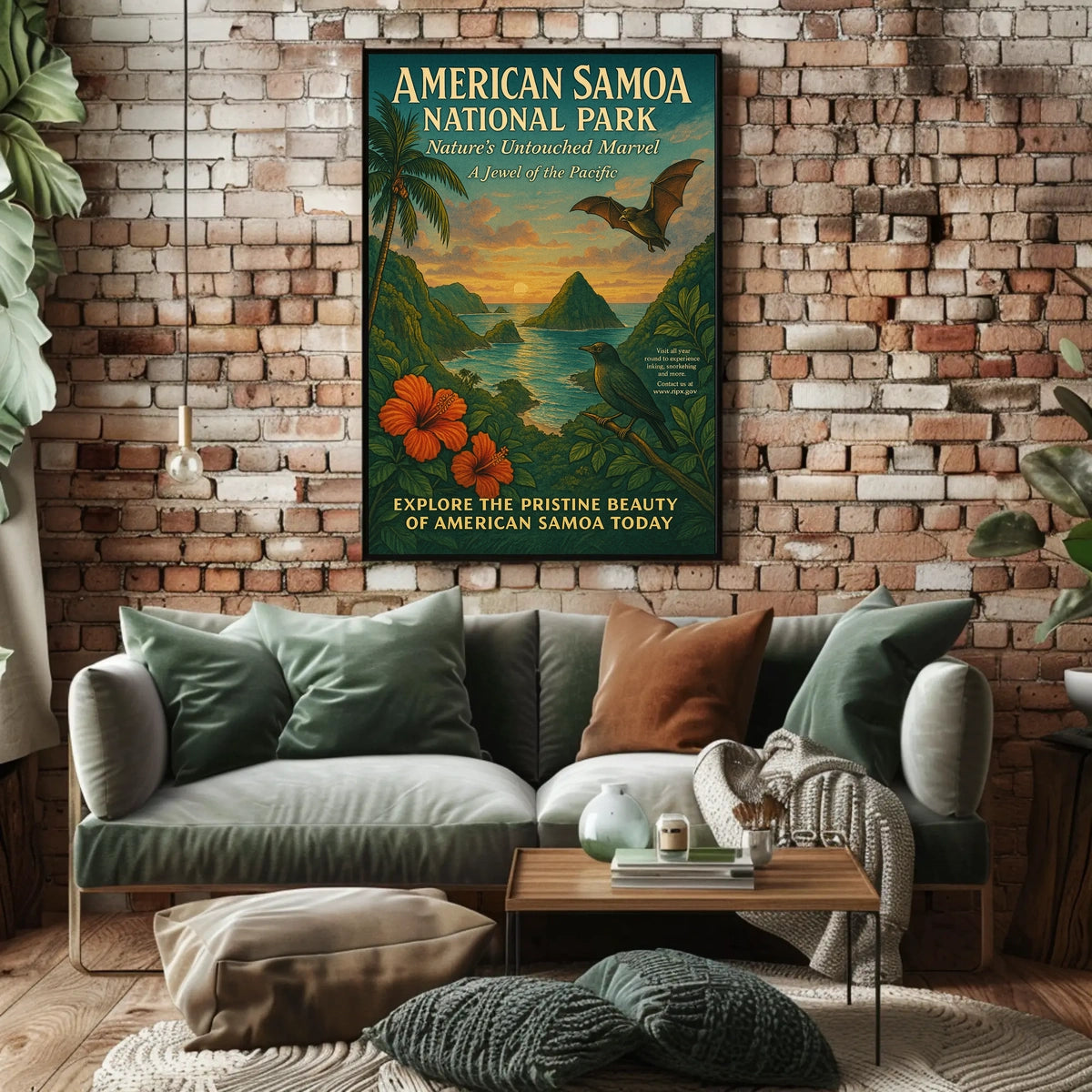 American Samoa National Park Scenic Travel Poster