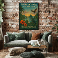 American Samoa National Park Scenic Travel Poster