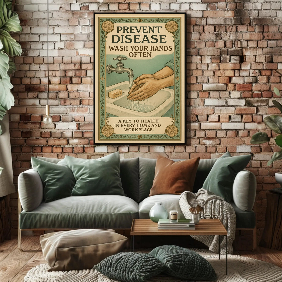 Prevent Disease Wash Your Hands Poster