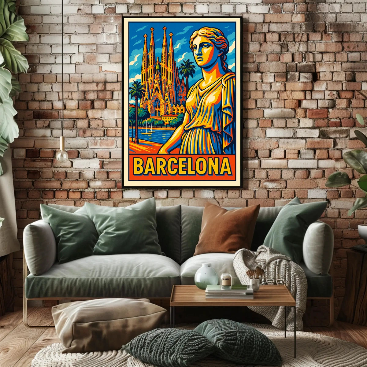 Barcelona Vibrant Cityscape Poster