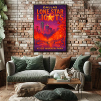 Dallas Lone Star Lights Poster