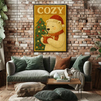 Cozy Holiday Bear Poster