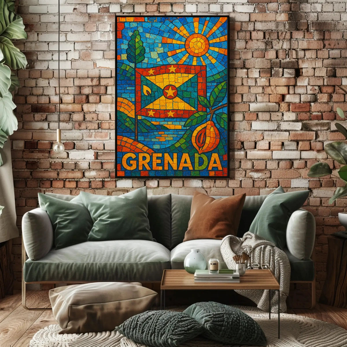Vibrant Grenada Mosaic Poster
