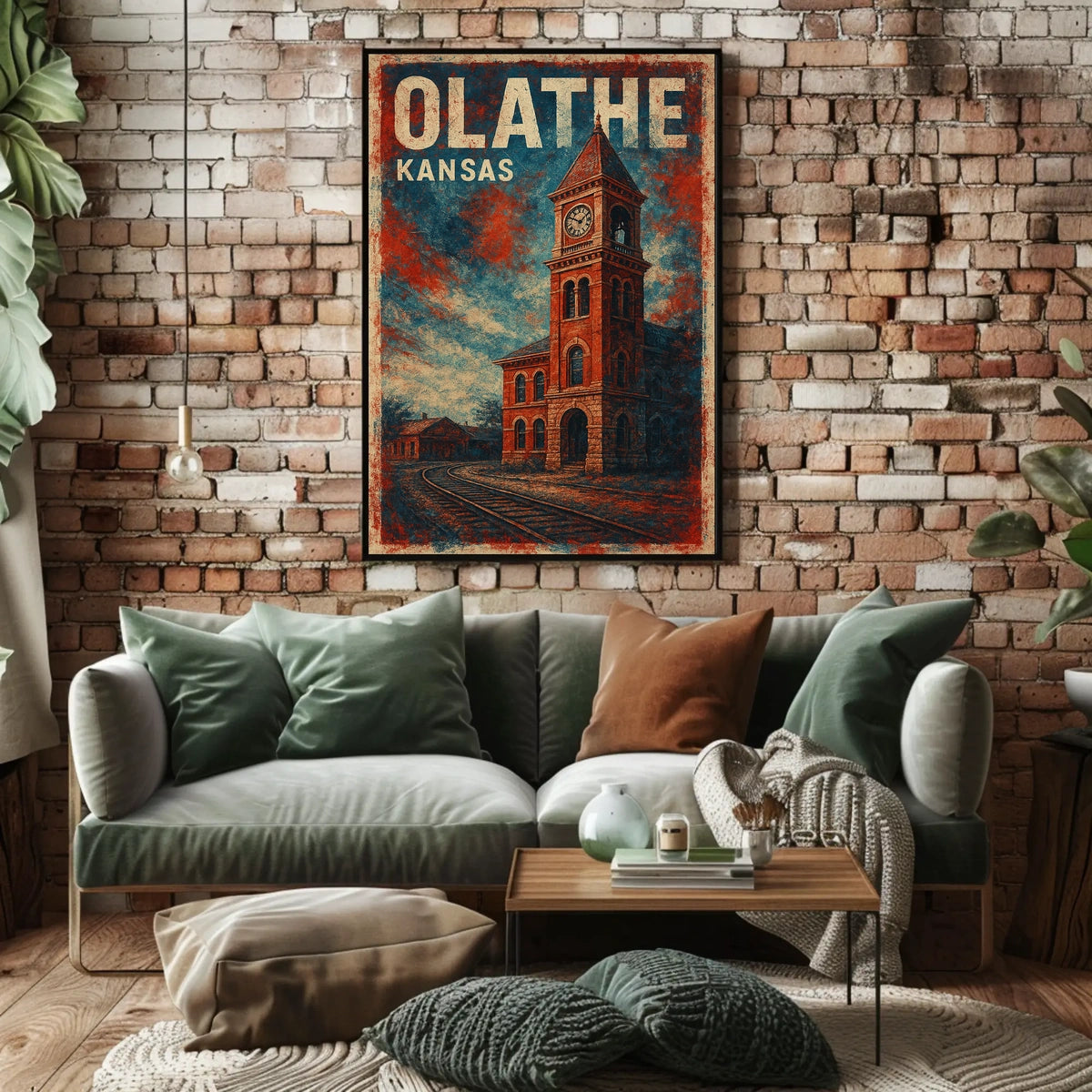 Olathe Kansas Vintage Wanderlust Poster