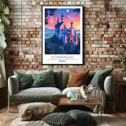Neuschwanstein Castle Travel Poster