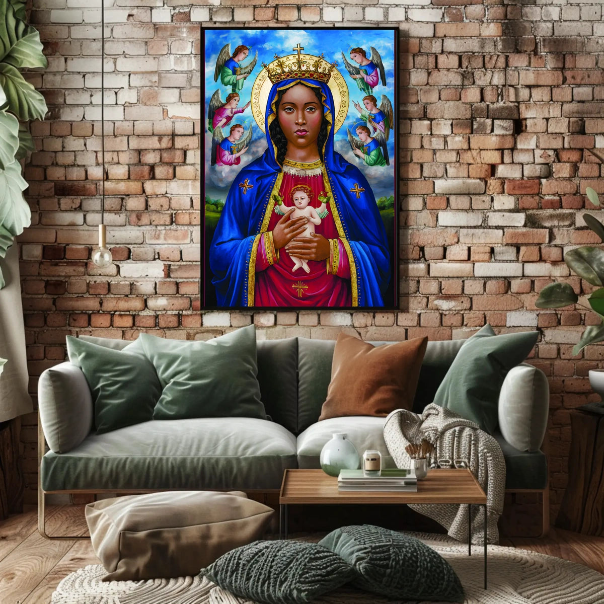 Virgin Mary Angels Poster