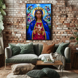 Virgin Mary Angels Poster