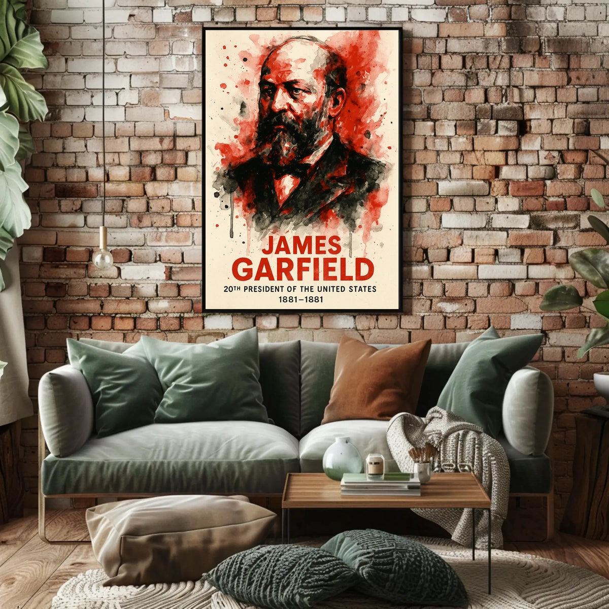James Garfield Watercolor Art Print – Historical or Presidential Poster