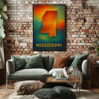 Mississippi State Art Scenic Wanderlust Poster