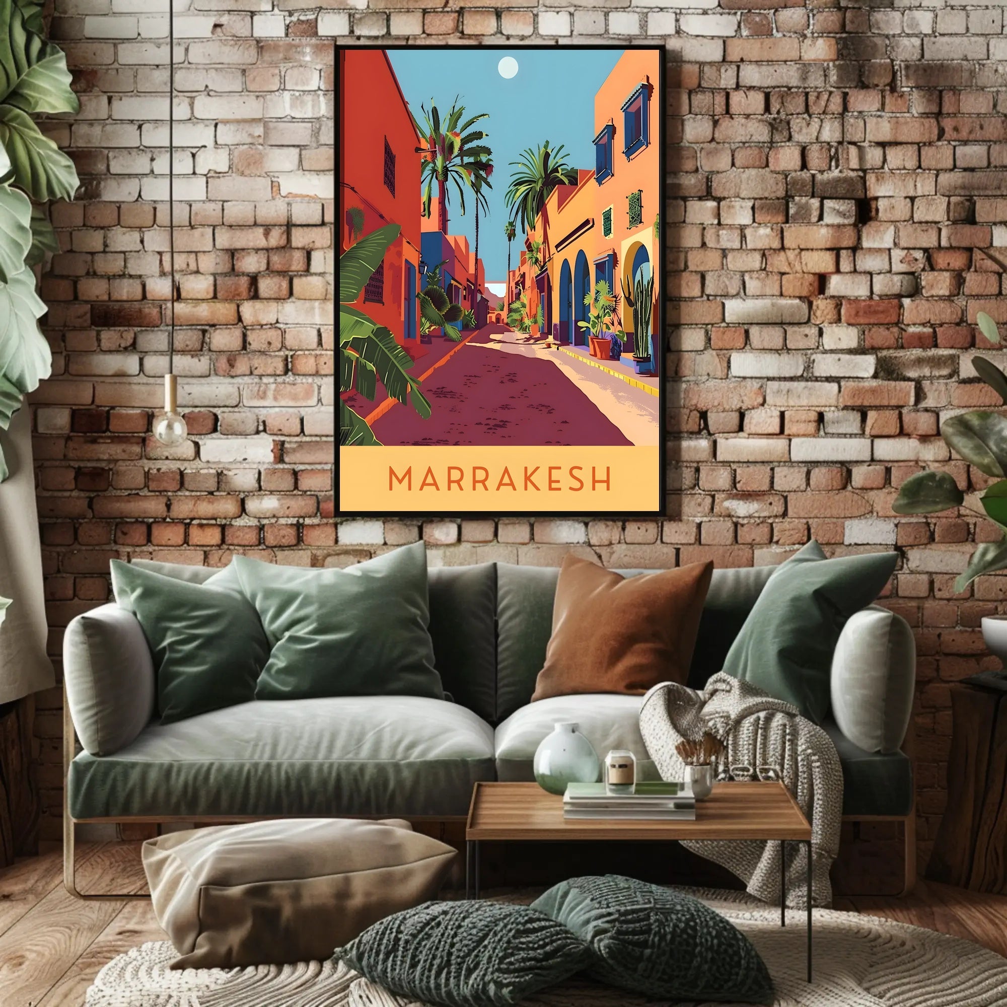 Marrakesh Vintage Vibes Street Scene Travel Poster