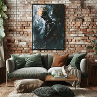 Ethereal Skeleton Abstract Art Poster: Dynamic Design PosterGoat