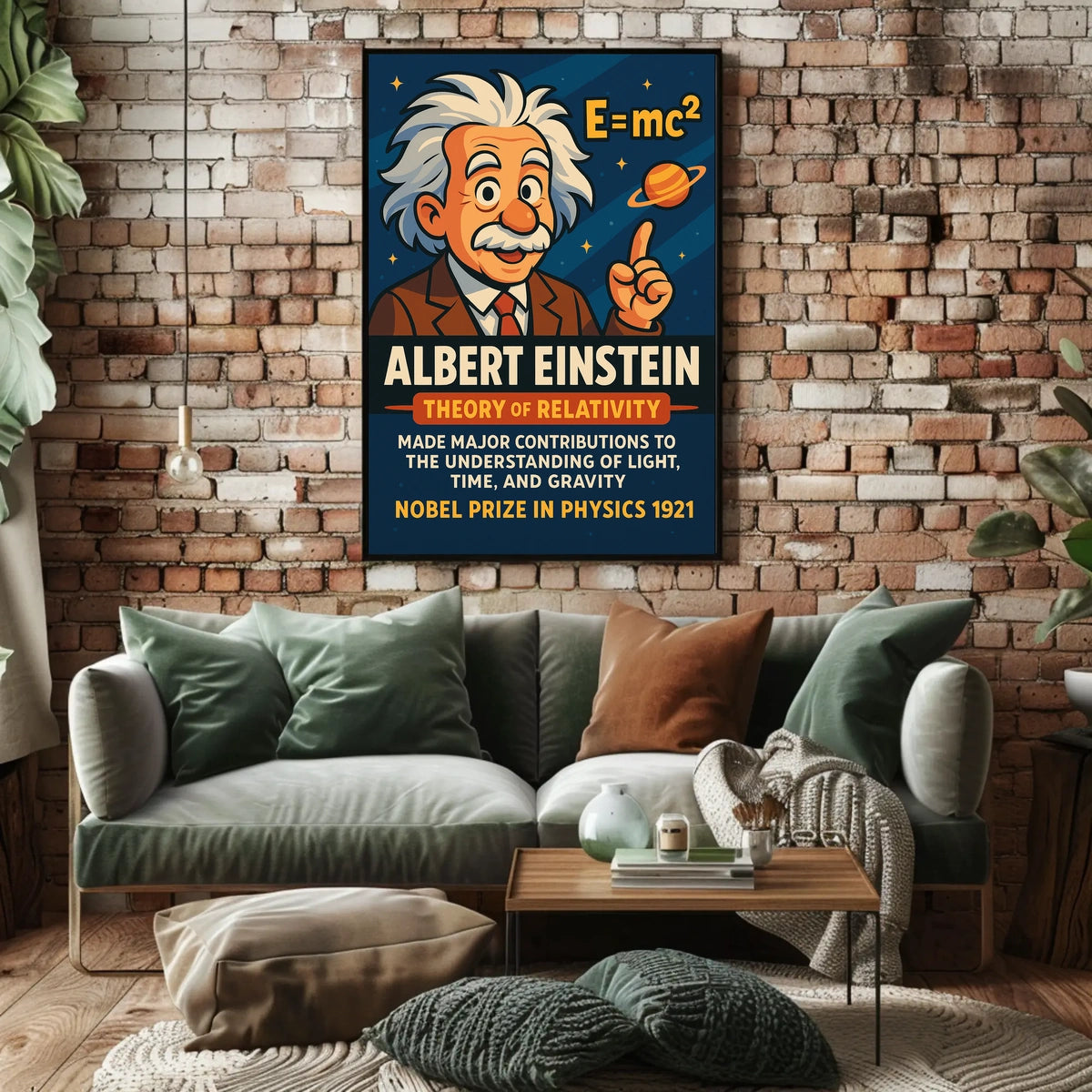 Einstein Relativity Vintage Science Poster