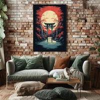 Tranquil Torii At Sunset Poster PosterGoat