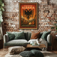 Explore Albania's Beauty in Patriotic Travel Poster