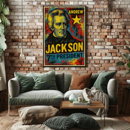 Andrew Jackson 7th President of the United States Graffiti Pop Art Poster