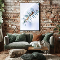 Winters Touch on Pine Poster