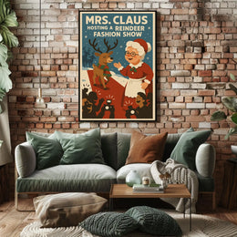 Mrs. Claus Hosts a Reindeer Fashion Show Poster