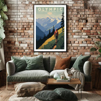 Olympic National Park Scenic Poster Wall Art Print