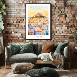 Athens Cityscape Poster PosterGoat
