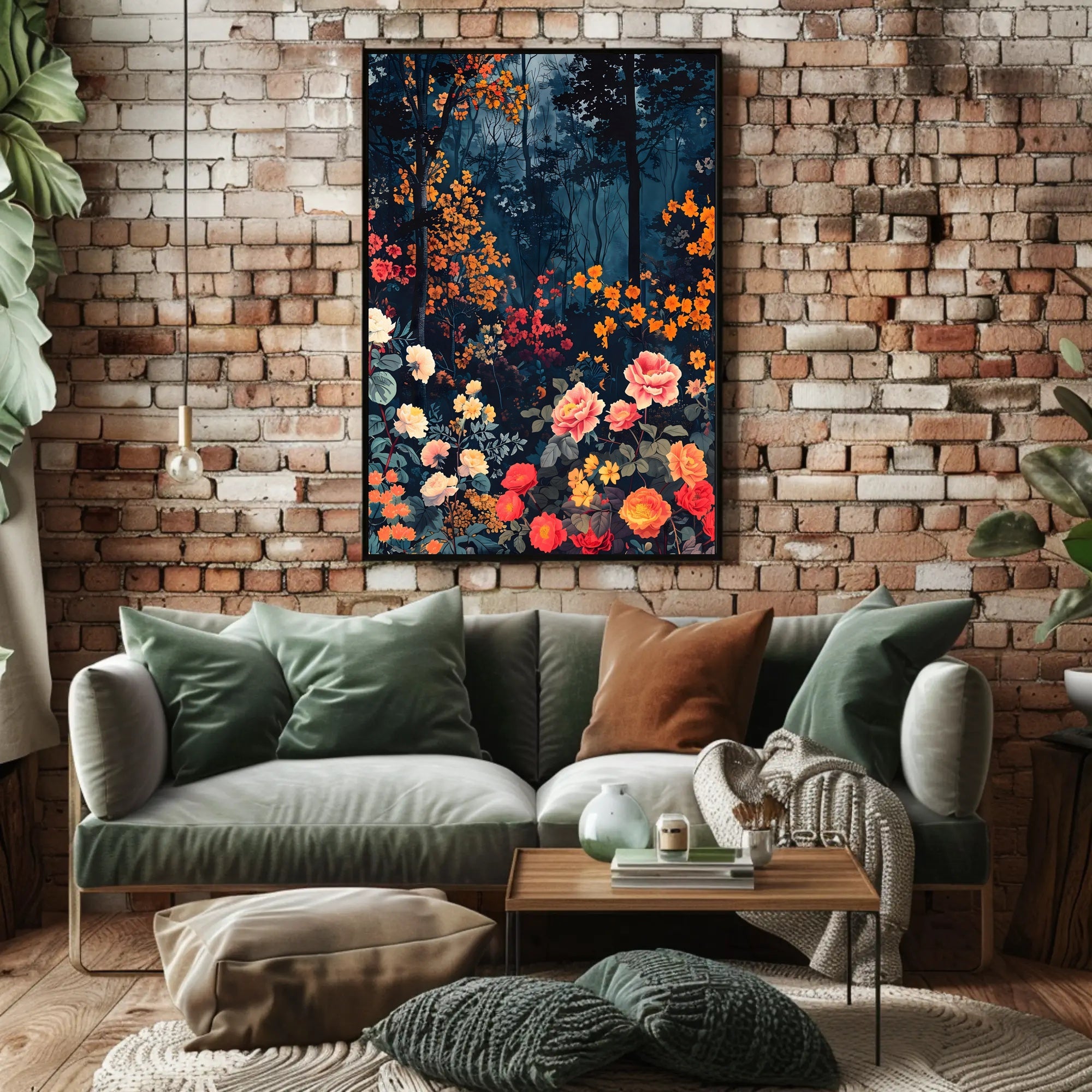 Enchanted Forest Blooms Wall Art Print
