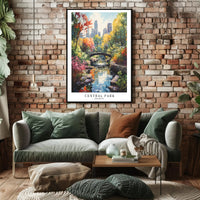 Central Park in Autumn, New York Cityscape Urban or Cityscape Poster PosterGoat