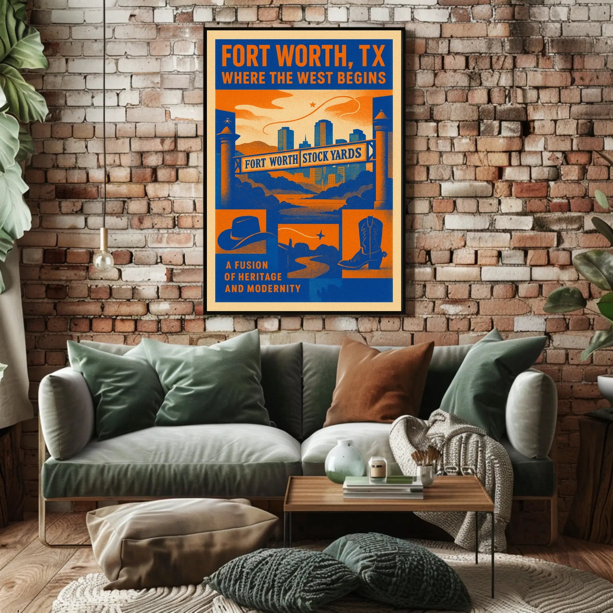 Fort Worth, TX Where the West Begins Poster