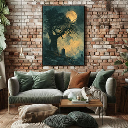Haunting Gothic Graveyard Scene Fantasy or Mythology Poster PosterGoat