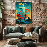 Christ the Redeemer and the Spirit of Carnival Poster PosterGoat