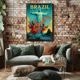 Christ the Redeemer and the Spirit of Carnival Poster PosterGoat