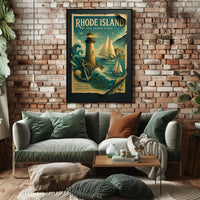 Rhode Island The Ocean State Poster