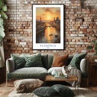 Florence At Sunset Poster