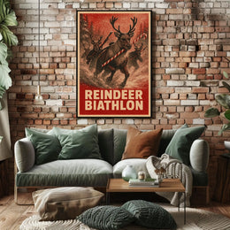 Reindeer Biathlon Extravaganza Poster